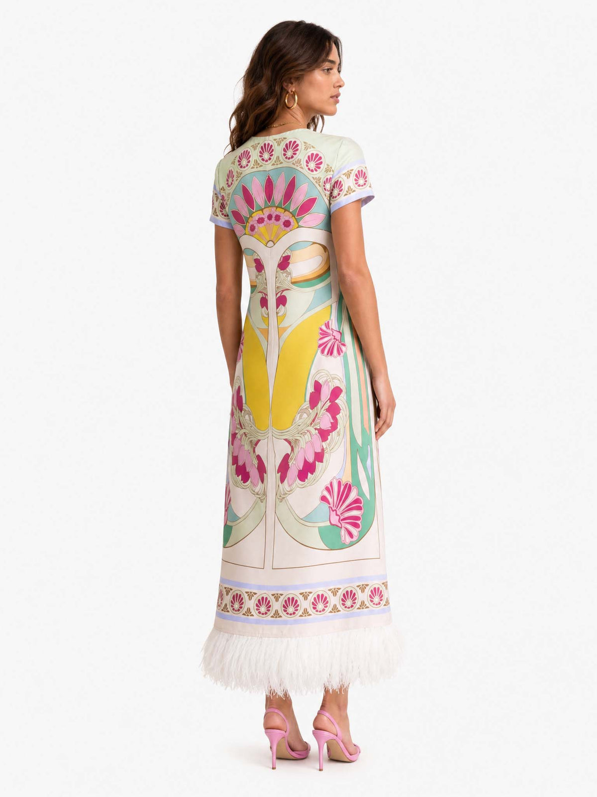 Candela | Vestido Largo Estampado Art Nouveau