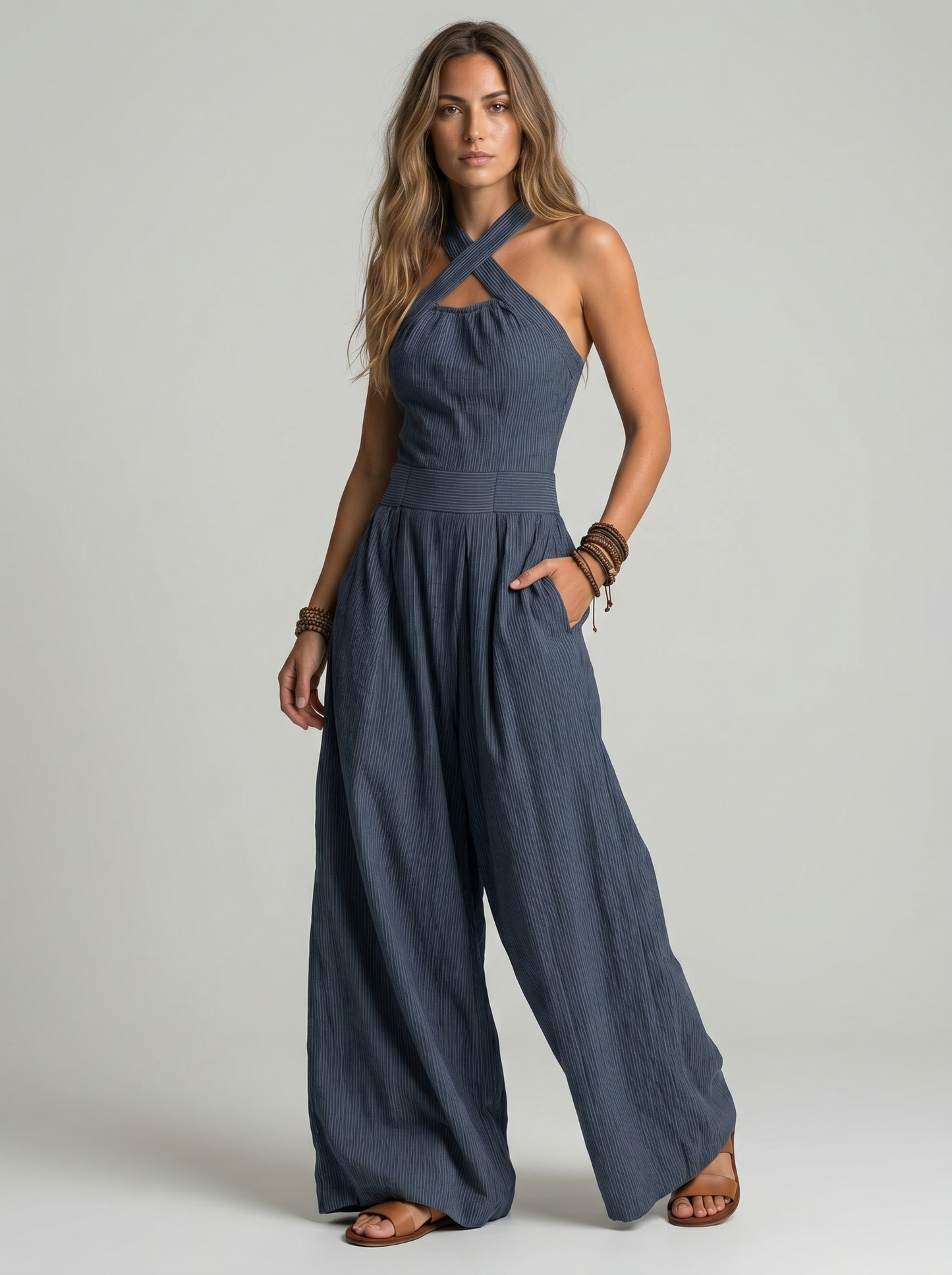 Blanca | Mono Elegante con Escote Cruzado