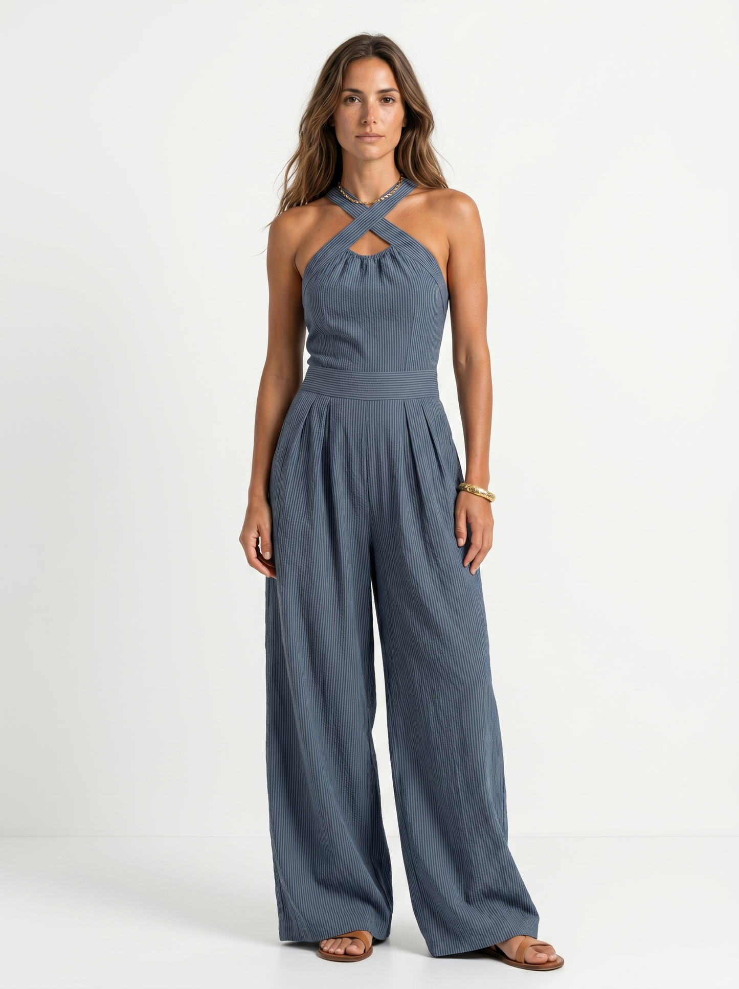 Blanca | Mono Elegante con Escote Cruzado