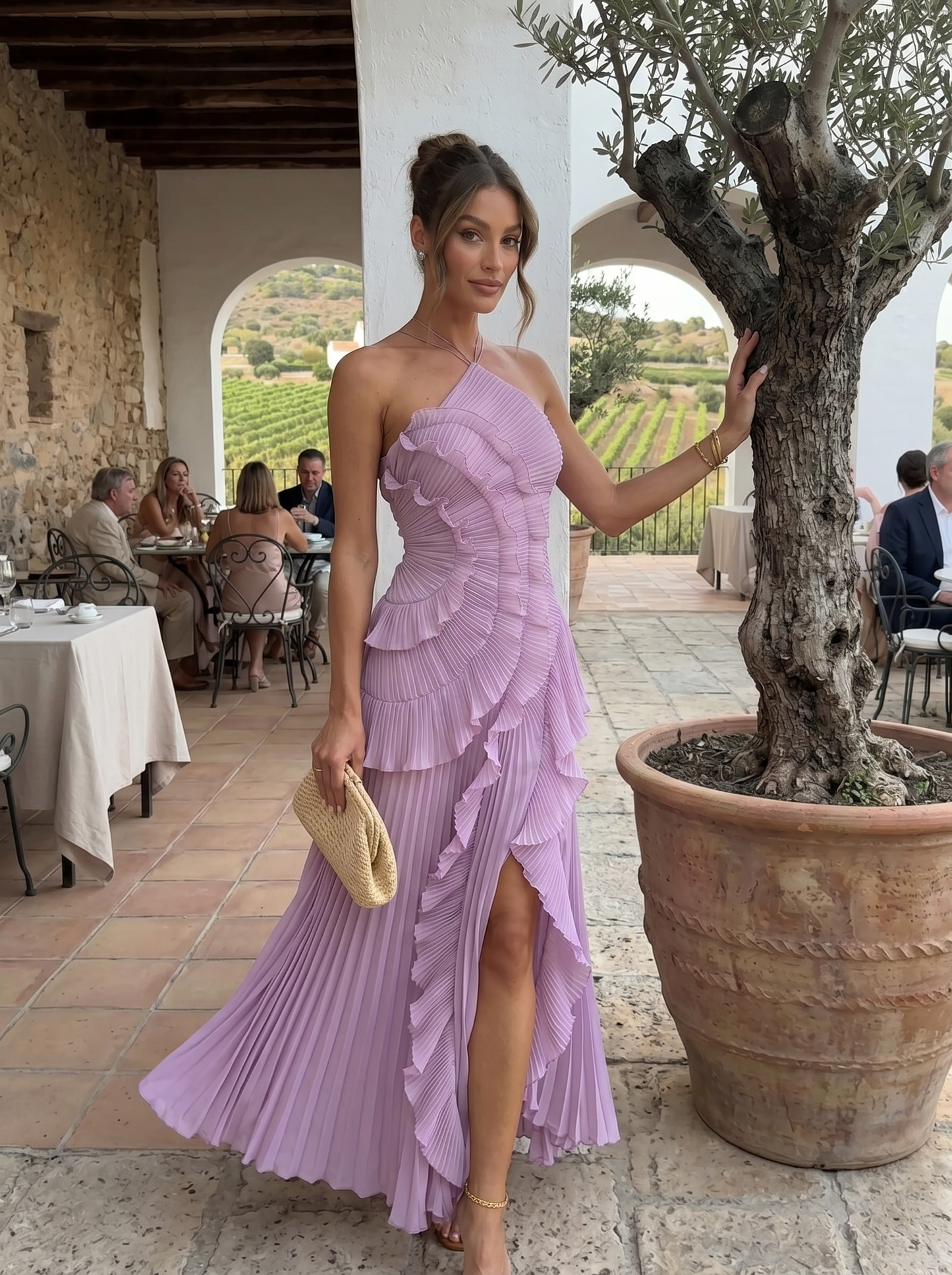 Ángela | Vestido Largo con volantes