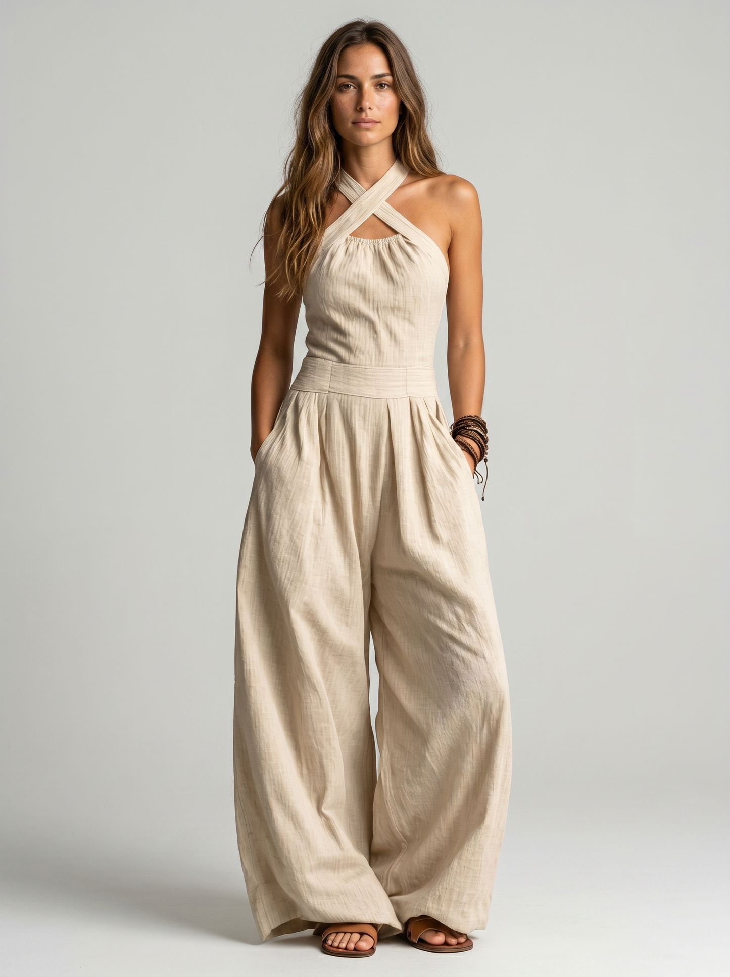Blanca | Mono Elegante con Escote Cruzado
