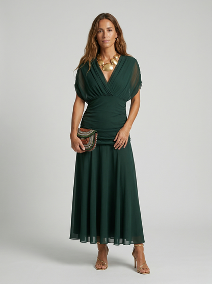 Rocío | Vestido Largo con Cuello en V