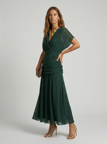 Rocío | Vestido Largo con Cuello en V